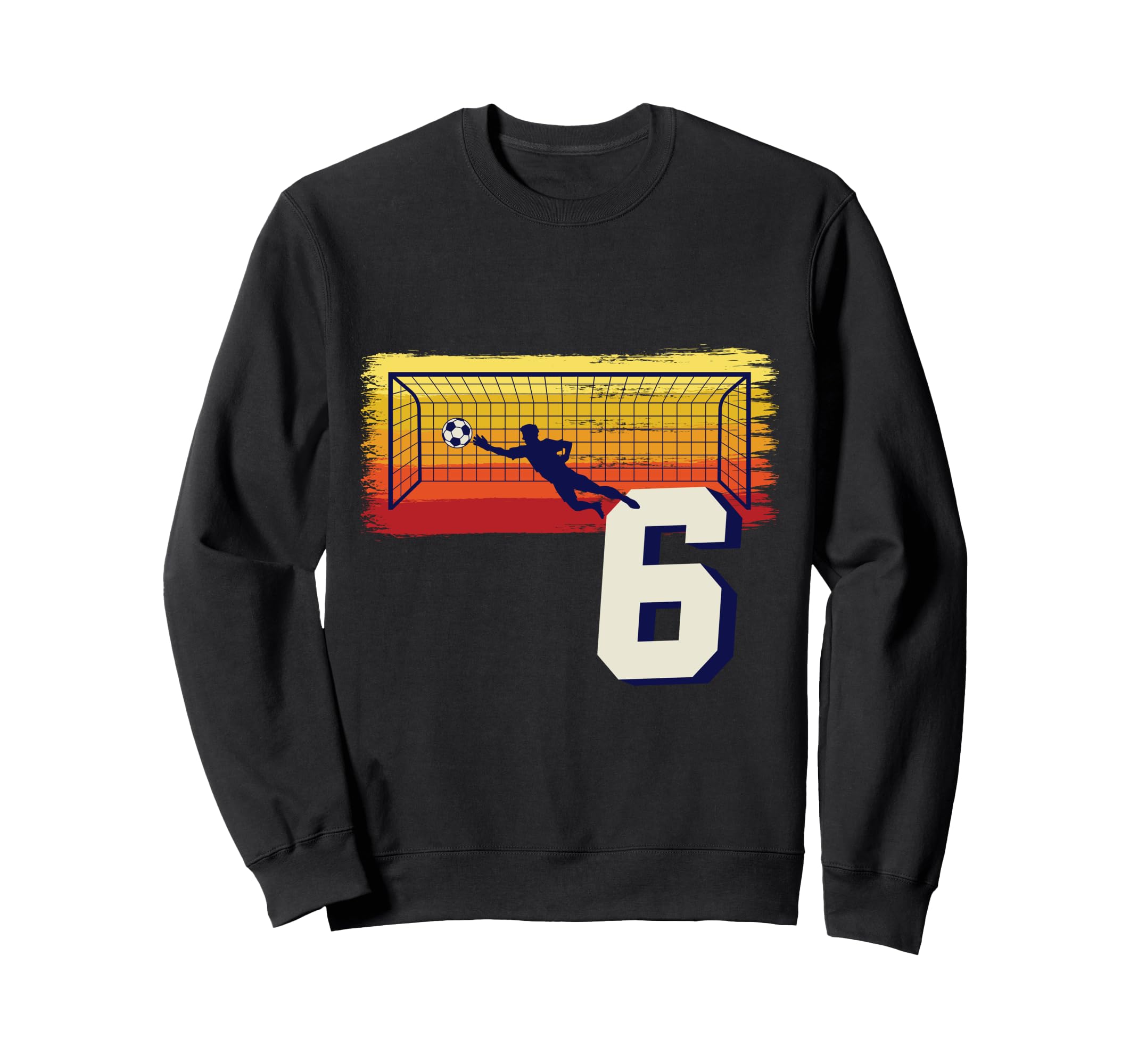 Football Goalkeeper 6Th Birthday Sweatshirt - Minimalist Print Unisex