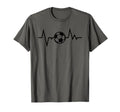 Soccer Heartbeat Funny Soccer Sports T-Shirt - Trendy Graphic for Adults