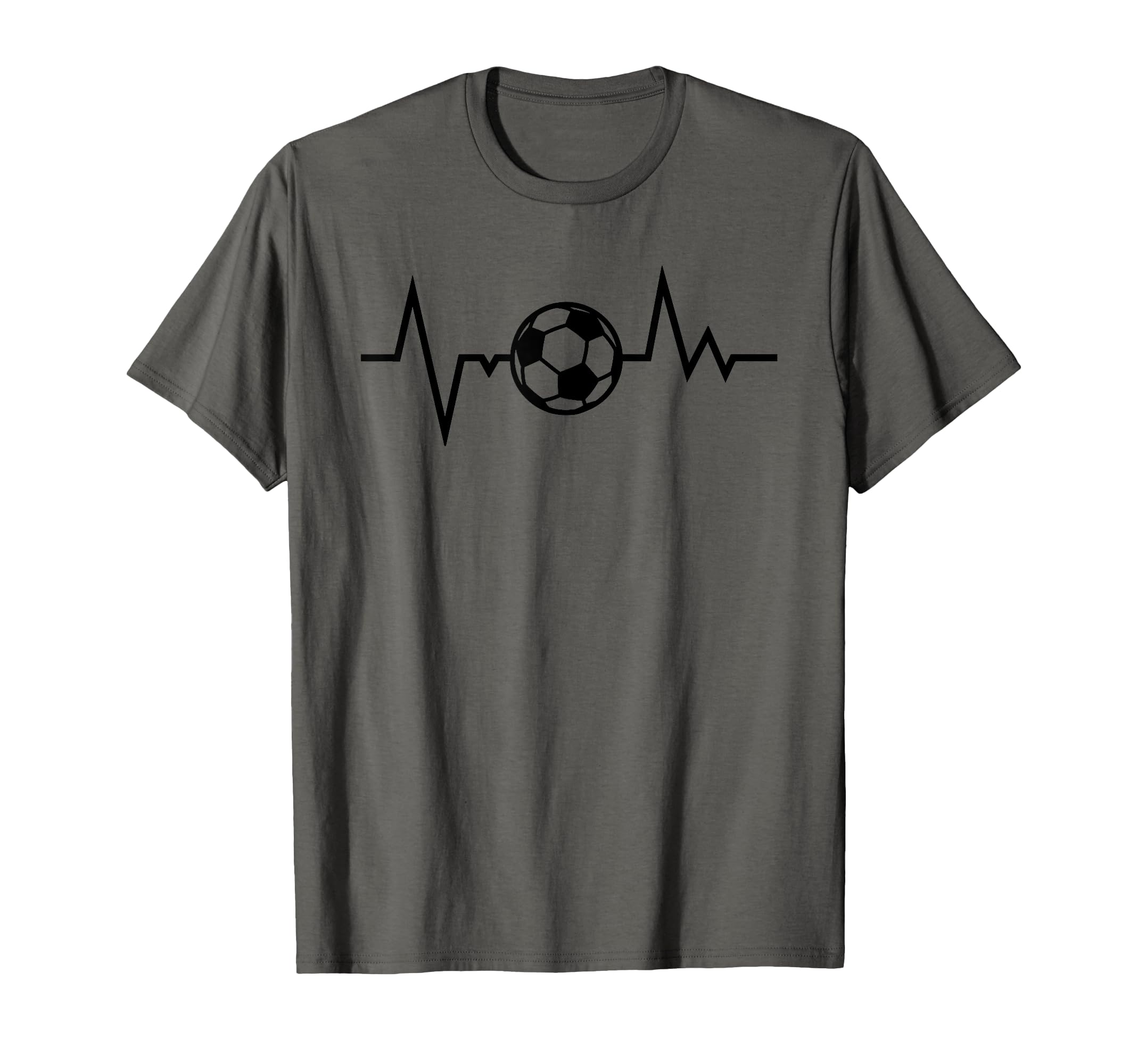 Soccer Heartbeat Funny Soccer Sports T-Shirt - Trendy Graphic for Adults