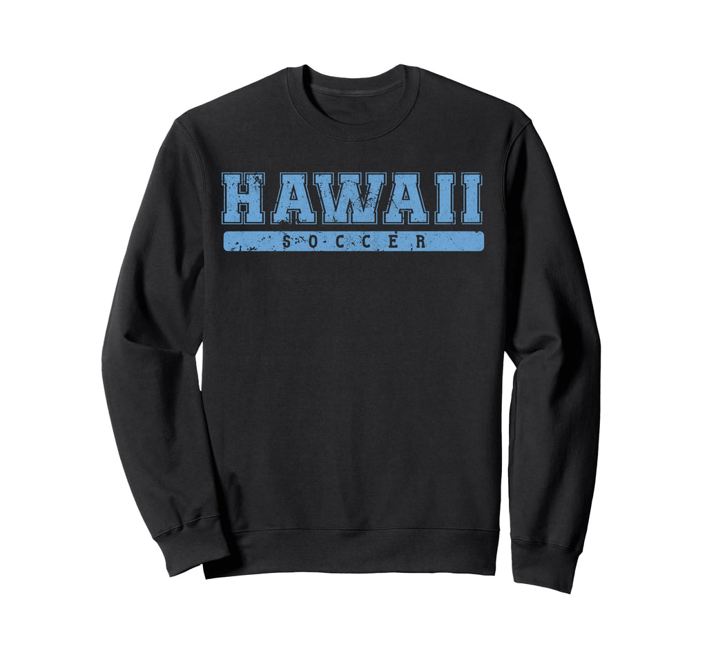 Hawaii Soccer Sky Blue Text Sweatshirt - Aesthetic Graphic for Adults