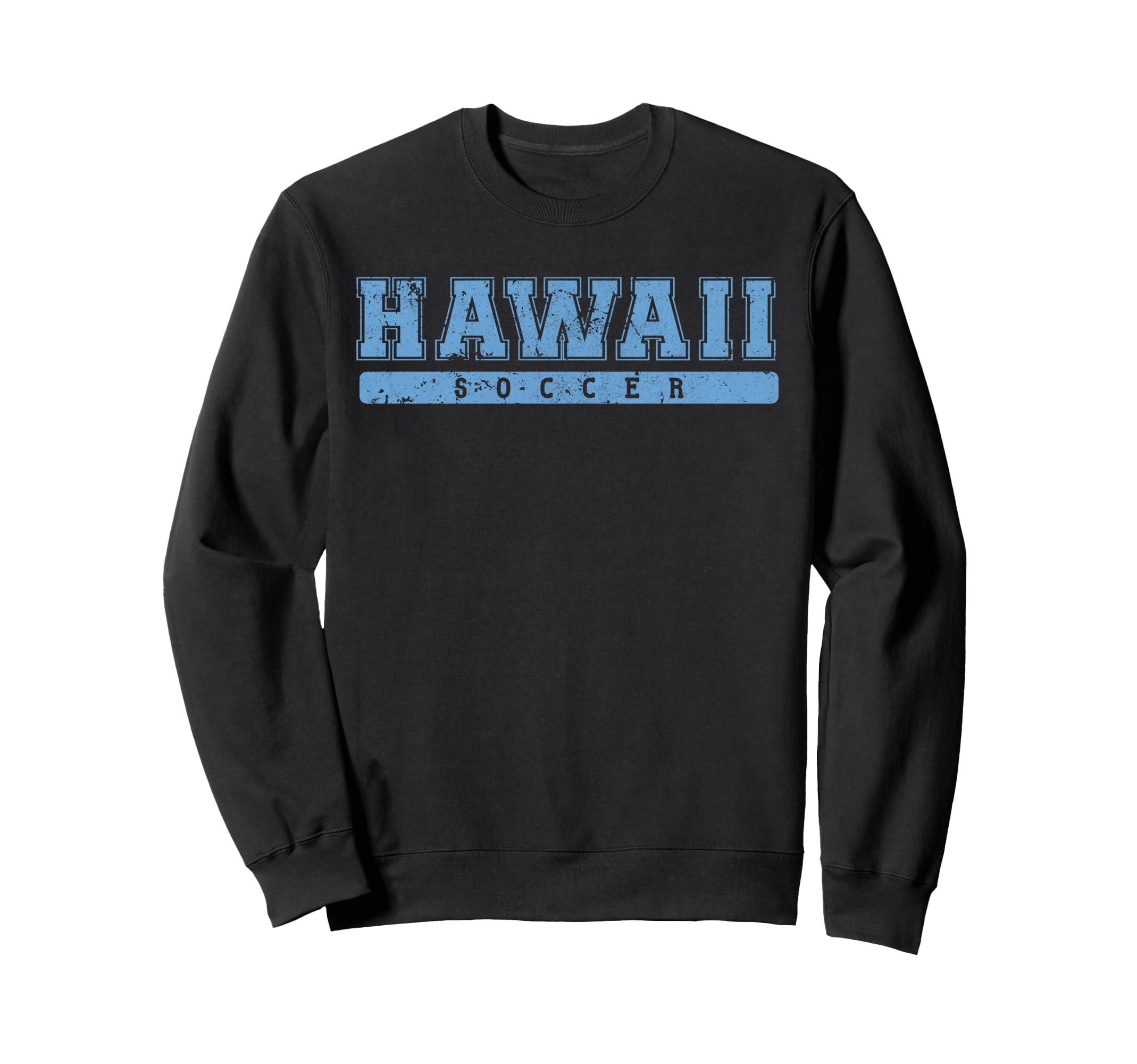 Hawaii Soccer Sky Blue Text Sweatshirt - Aesthetic Graphic for Adults