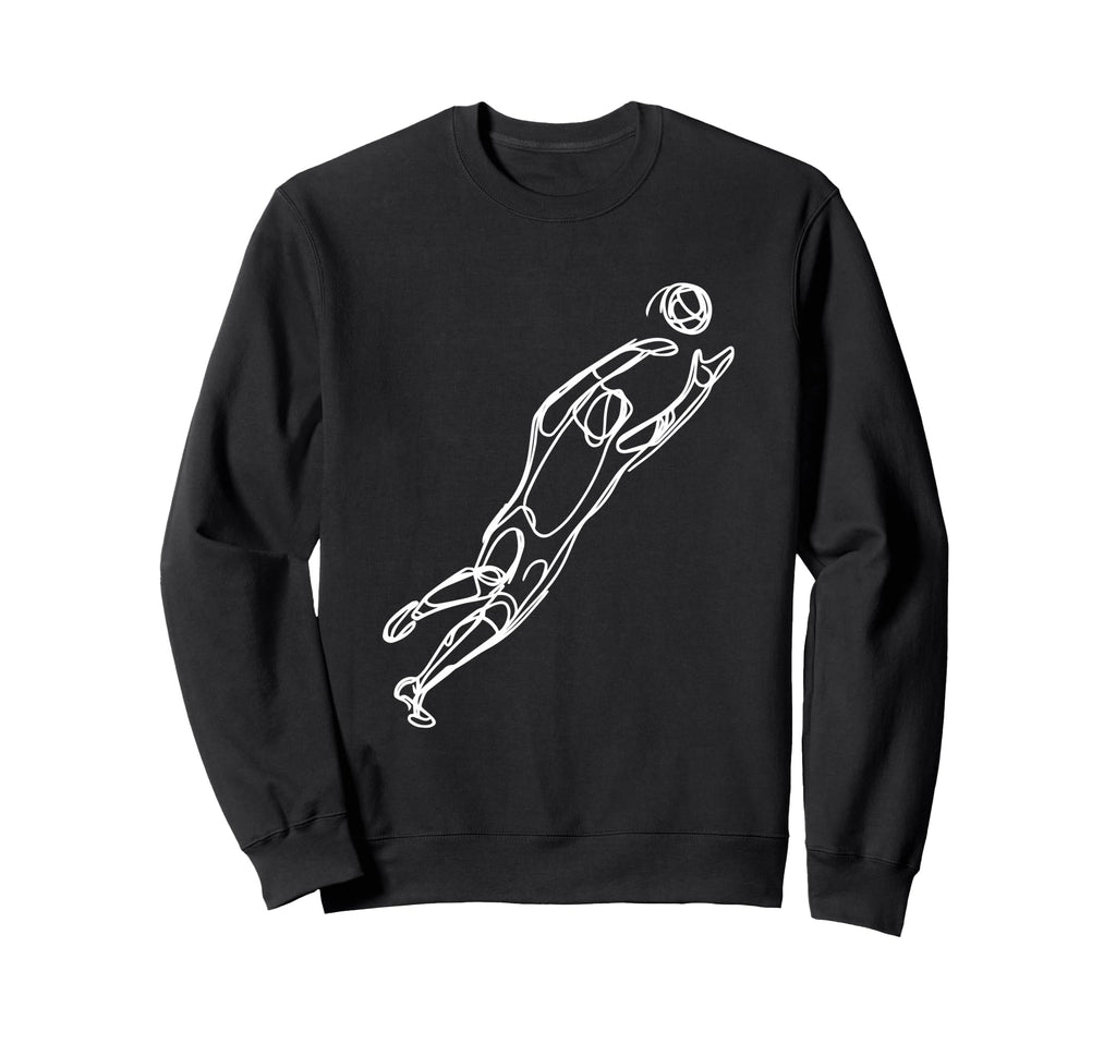 Soccer Goalkeeper Drawing Ball Sport Sweatshirt - Streetwear Style Unisex