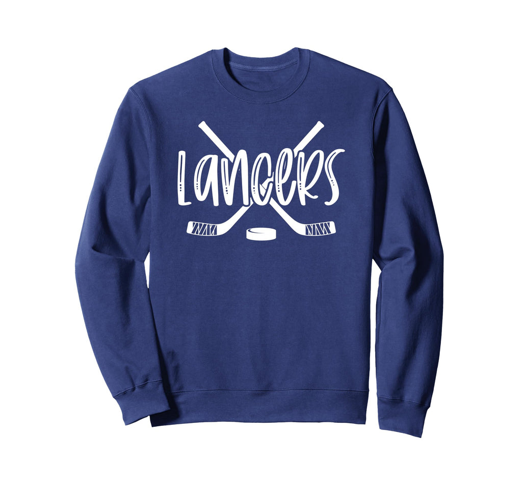 Lancers Hockey Team Mascot School Sweatshirt - Minimalist Print for Adults