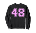 48 Number Forty Eight Sports Varsity Sweatshirt - Trendy Graphic Men Women