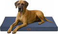 Outdoor Extra Large Dog Bed, Jumbo Waterproof Dog Bed for Large Dogs, Orthopedic Egg Foam Pet Bed Mat with Removable Oxford Cooling Cover, Navy