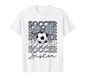 Groovy Soccer Sister Coquette Bow T-Shirt - Fun Novelty Design Men Women