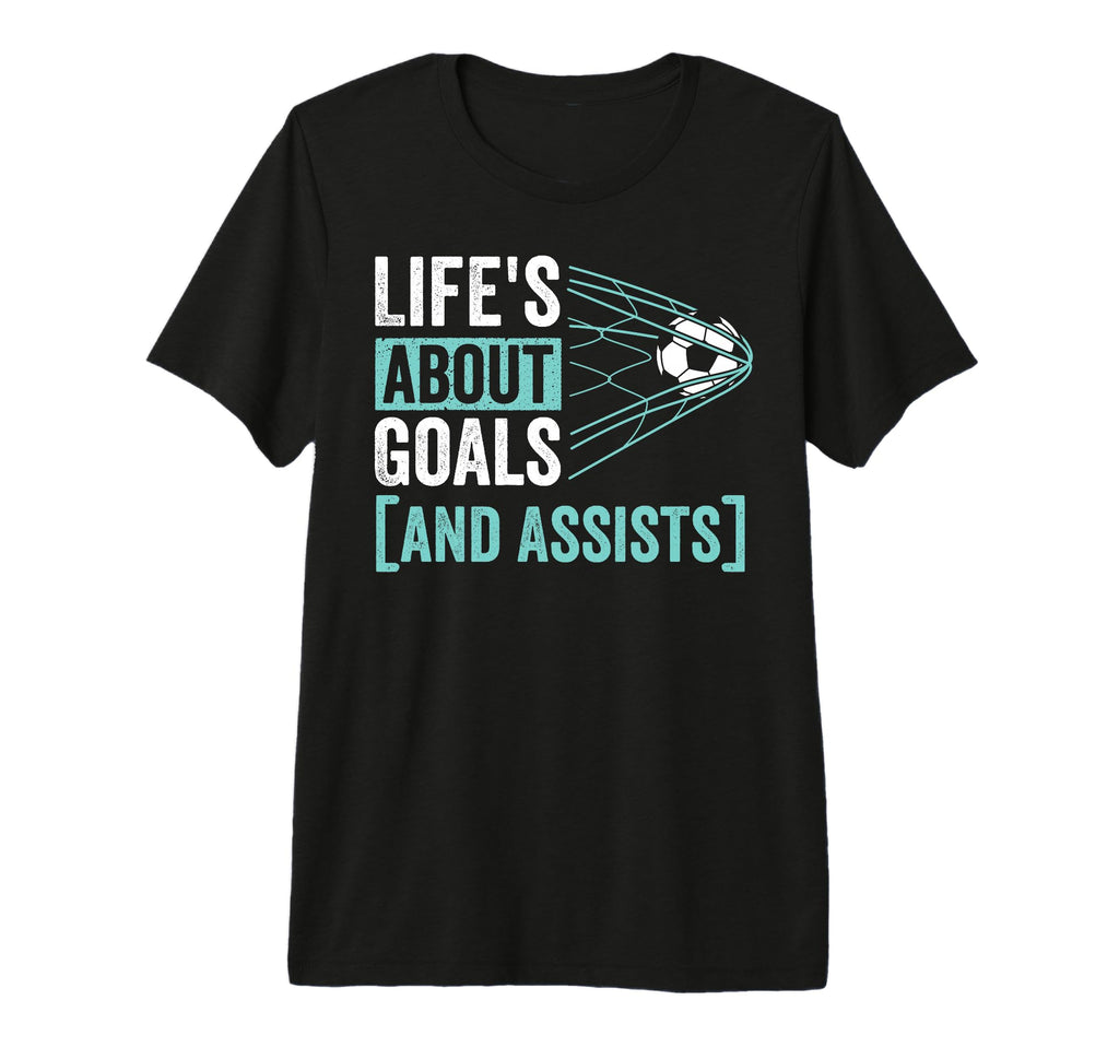 Soccer Player Lifes About Goals T-Shirt - Aesthetic Graphic for Adults