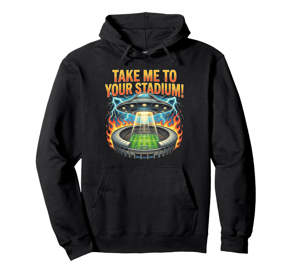 Funny Soccer Ufo Alien Sci Fi Football Hoodie - Trendy Graphic Men Women