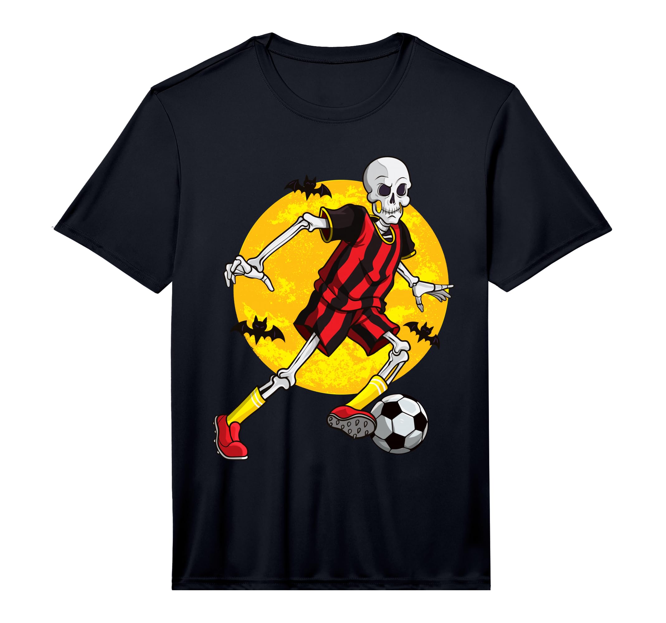 Soccer Skeleton Funny Halloween T-Shirt - Aesthetic Graphic for Adults