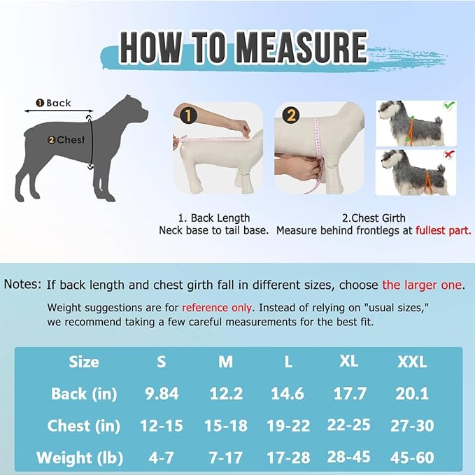 Lukovee Recovery Suit for Dogs, Onesie Surgery Recovery Suit for Female Male Dogs, Abdominal Wounds Cone E-Collar Alternative Prevent Licking Spay Recovery Suit (TBL,L)
