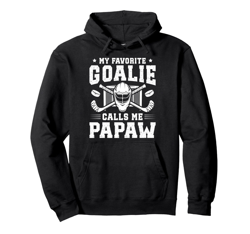 Proud Hockey Goalie Papaw Ice Hockey Hoodie - Casual Everyday Wear Unisex