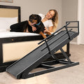 ABORON Folding Pet Ramp, 5-Level Adjustable Dog Ramp for Bed, Couch, SUV - High Traction Rubber Surface, Supports up to 200 lbs, 45.2" Long - Ideal for Small & Large Dogs & Cats,Black Finish