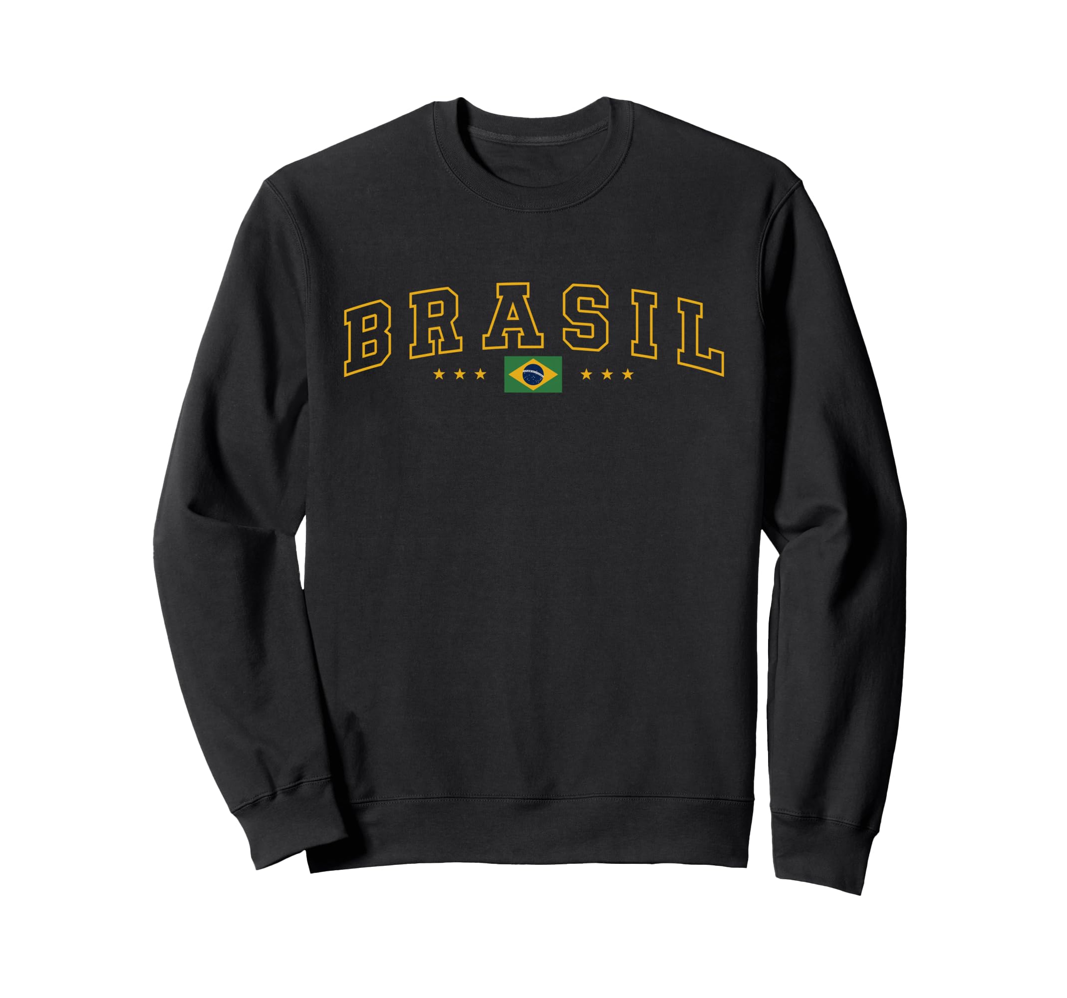 Brasil Flag College Brazil Sweatshirt - Streetwear Style Unisex