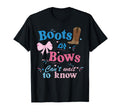 Boots Or Bows Cant Wait To Know T-Shirt - Aesthetic Graphic for Adults