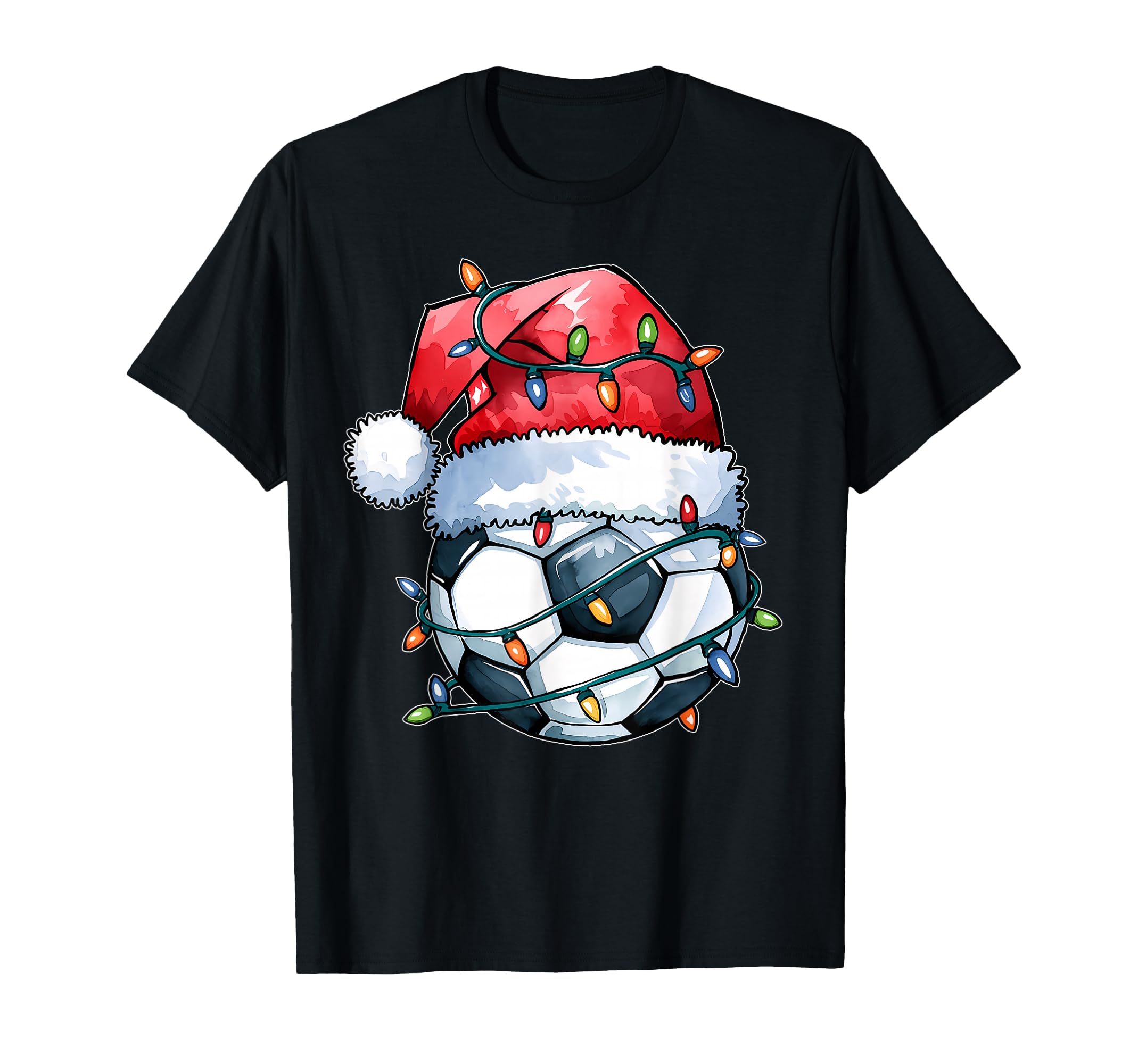 Santa Sports Soccer Player T-Shirt - Fun Novelty Design Unisex