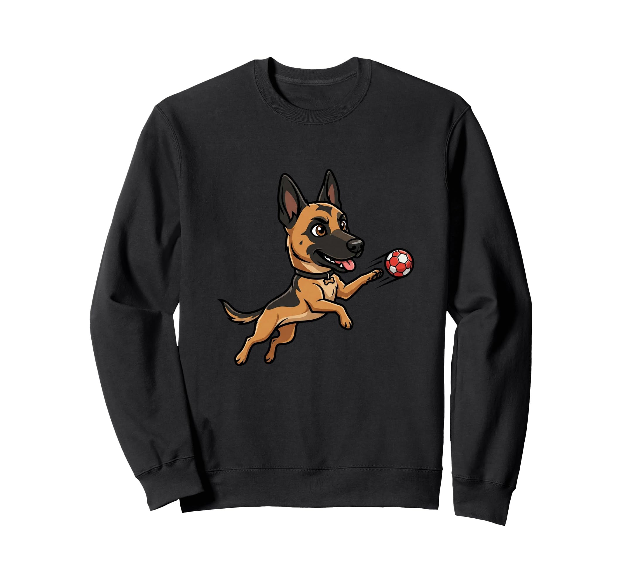 Soccer Ball German Shepherd Dog Sweatshirt - Custom Art Print for Adults
