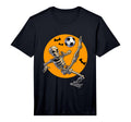 Soccer Skeleton Halloween Skeleton T-Shirt - Fun Novelty Design Unisex