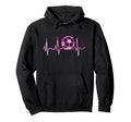 Soccer Heartbeat Teen Female Soccer Ball Hoodie - Streetwear Style Unisex
