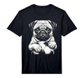 Fans Ball Mascot Black And White Dog T-Shirt - Fun Novelty Design Unisex