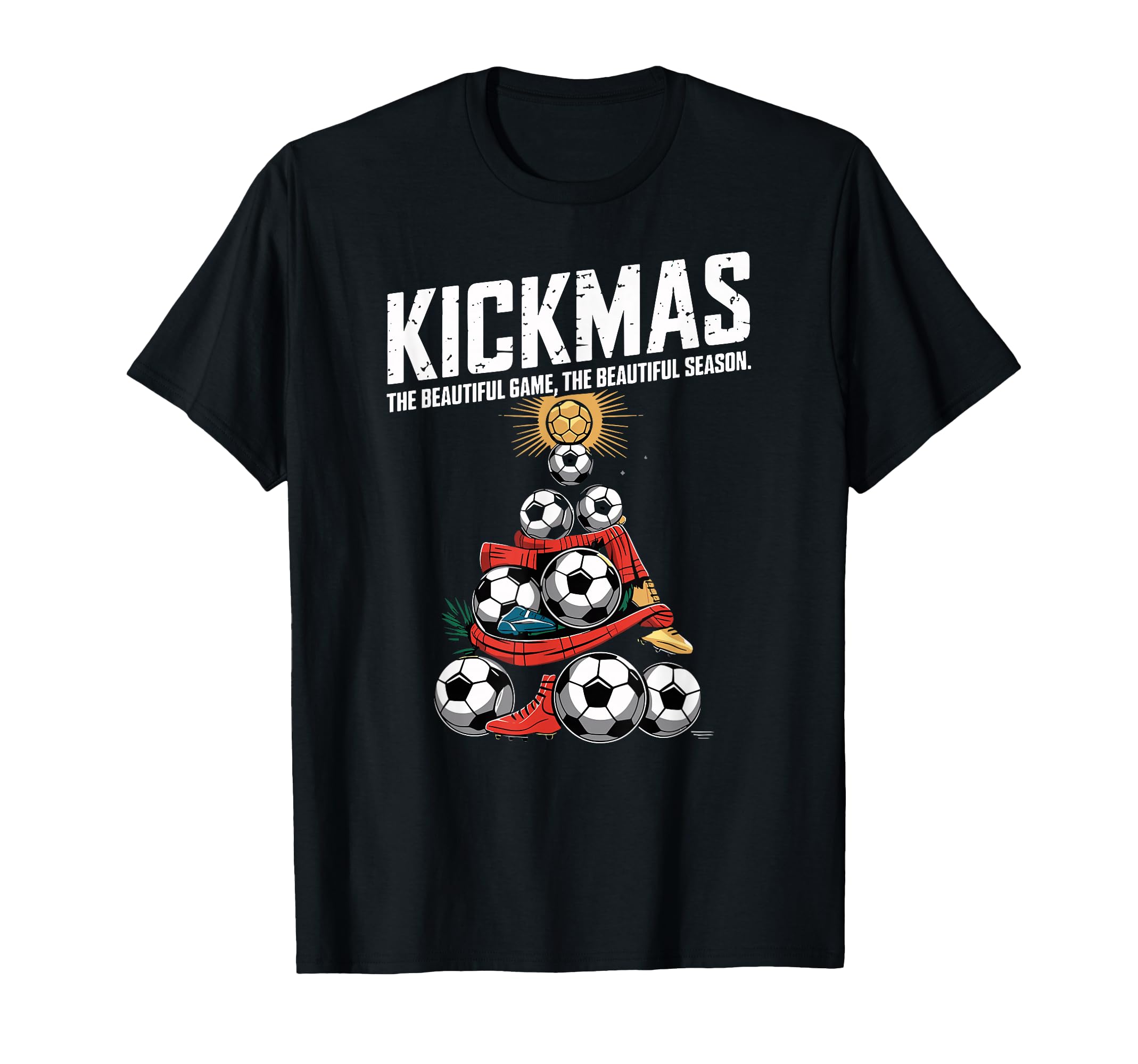 Kickmas Beautiful Game Beautiful Season T-Shirt - Trendy Graphic for Adults
