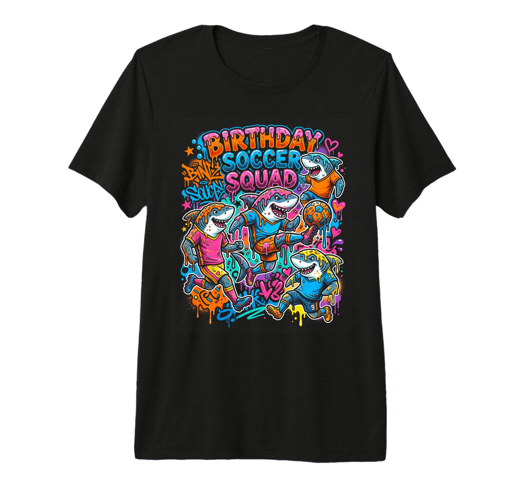 Funny Soccer Squad Sharks Team T-Shirt - Streetwear Style for Adults