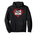 Ball Mom Heart Funny Baseball Soccer Hoodie - Aesthetic Graphic for Adults