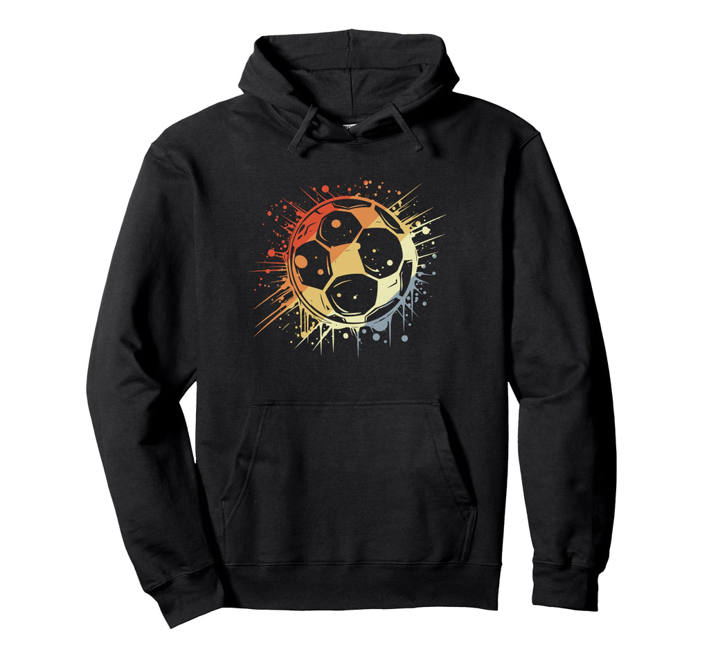 Soccer Ball Color Streetart Hoodie - Fun Novelty Design Men Women