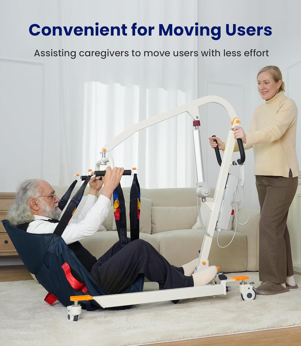 Upgrade Foldable Electric Patient Lift, Medical Body Transfer Lift with Sling, Lift Chair Lift Assist for Elderly