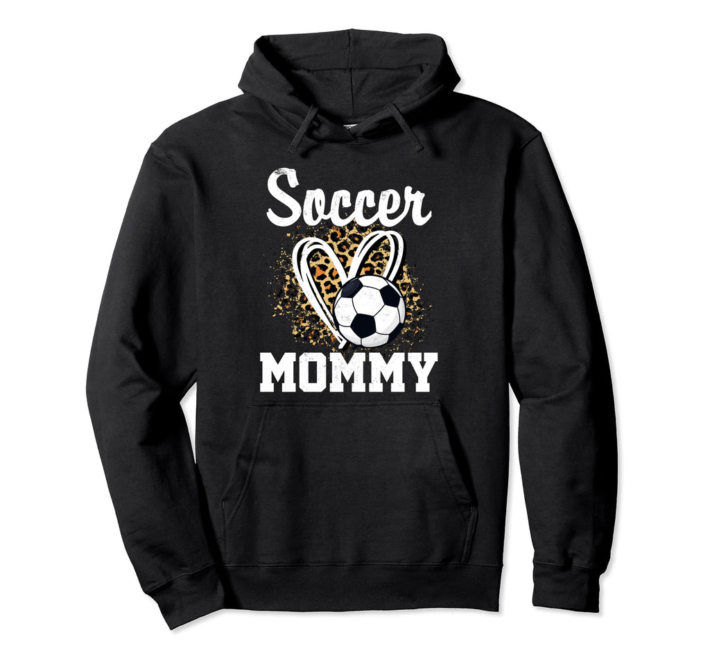 Soccer Mommy Leopard Heart Hoodie - Casual Everyday Wear Men Women