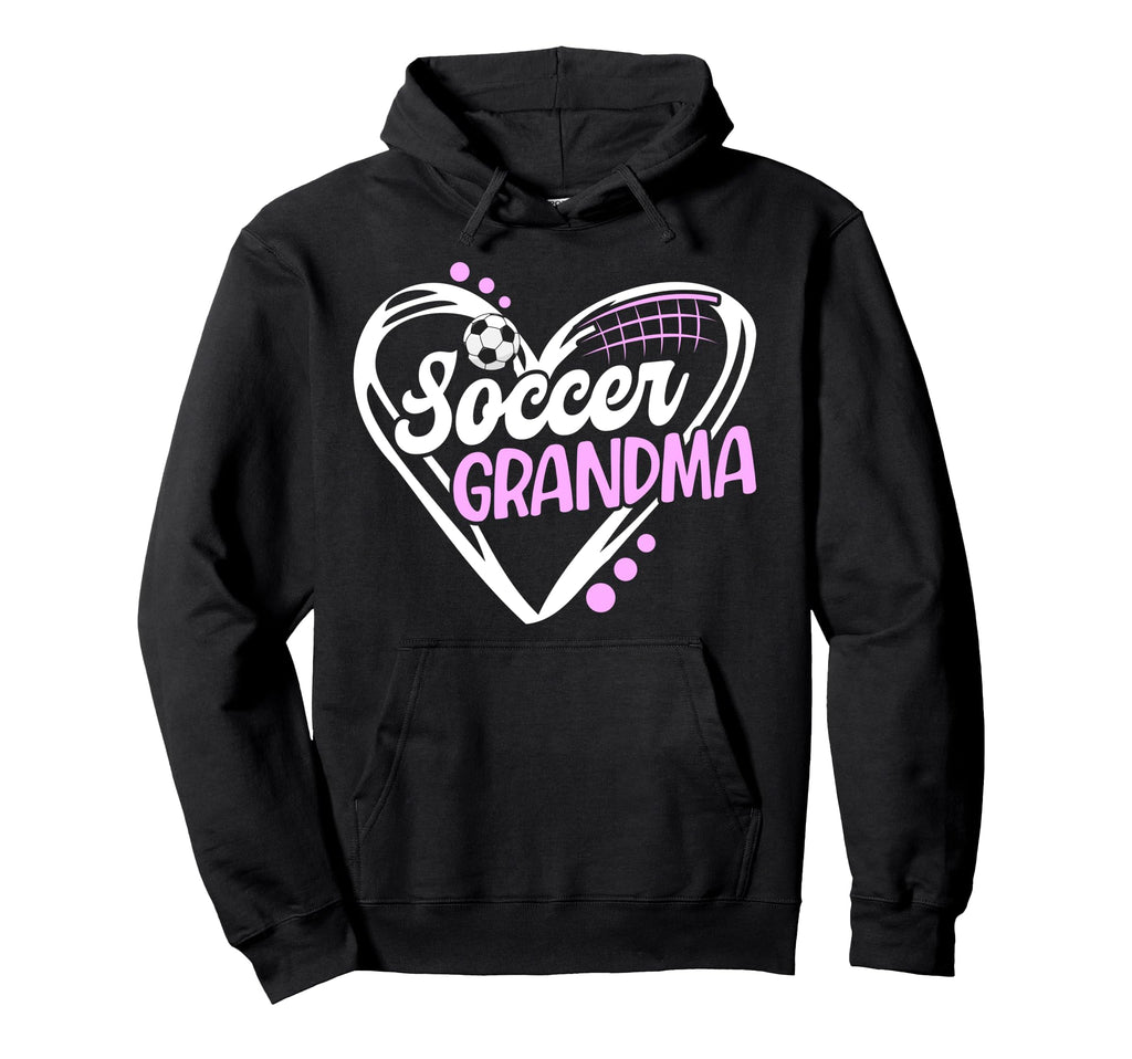 Soccer Grandma Heart Grandma Soccer Hoodie - Minimalist Print for Adults