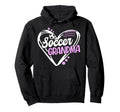 Soccer Grandma Heart Grandma Soccer Hoodie - Minimalist Print for Adults