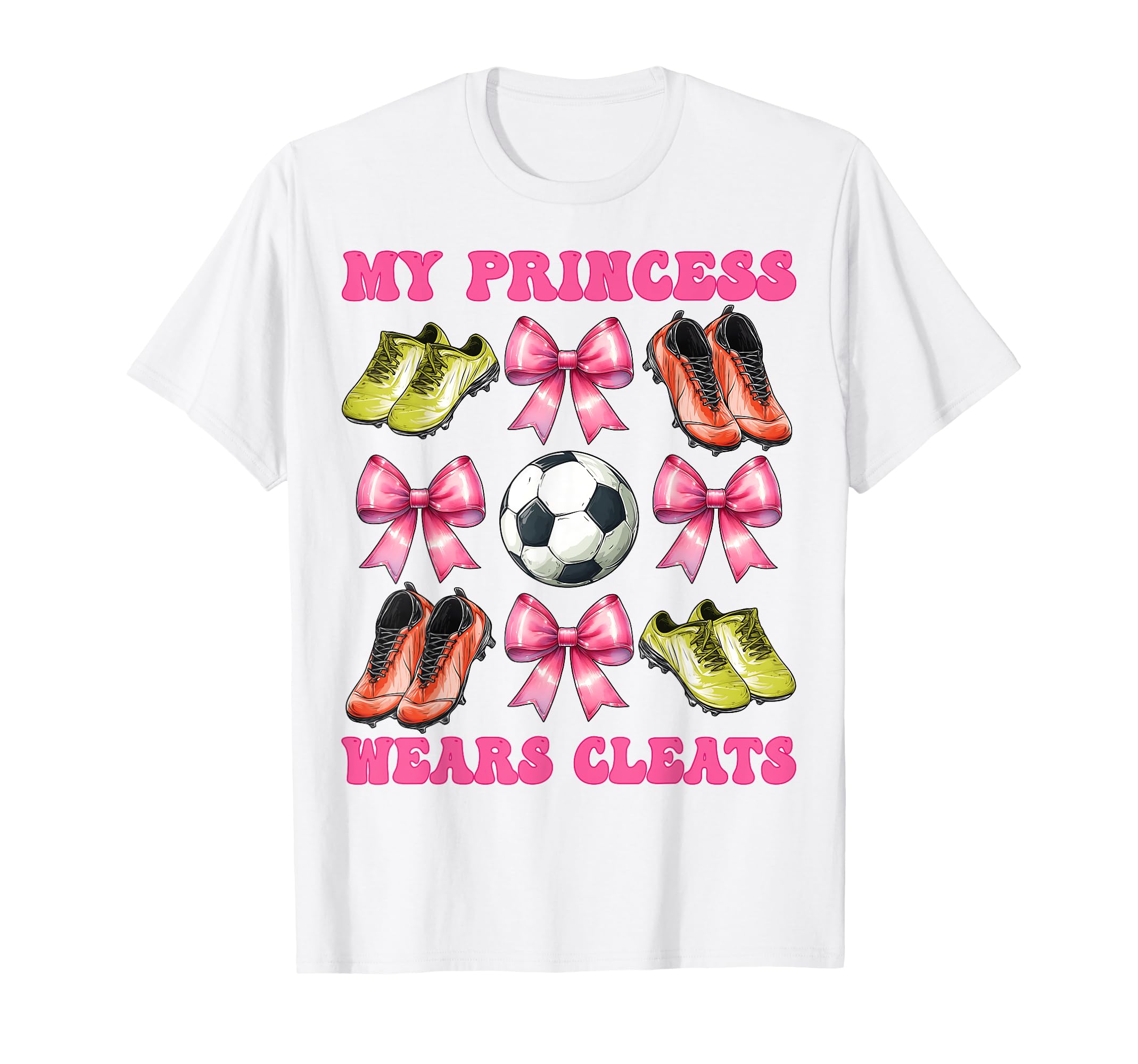 My Princess Wears Cleats Soccer Mom T-Shirt - Unique Graphic for Adults