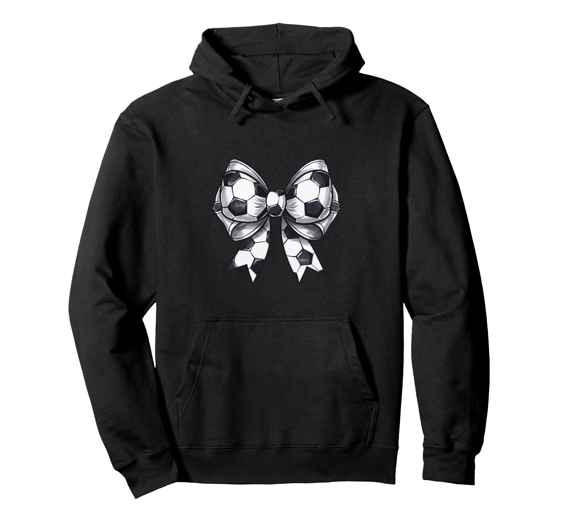 Coquette Soccer Bow Matching Family Hoodie - Casual Everyday Wear Unisex