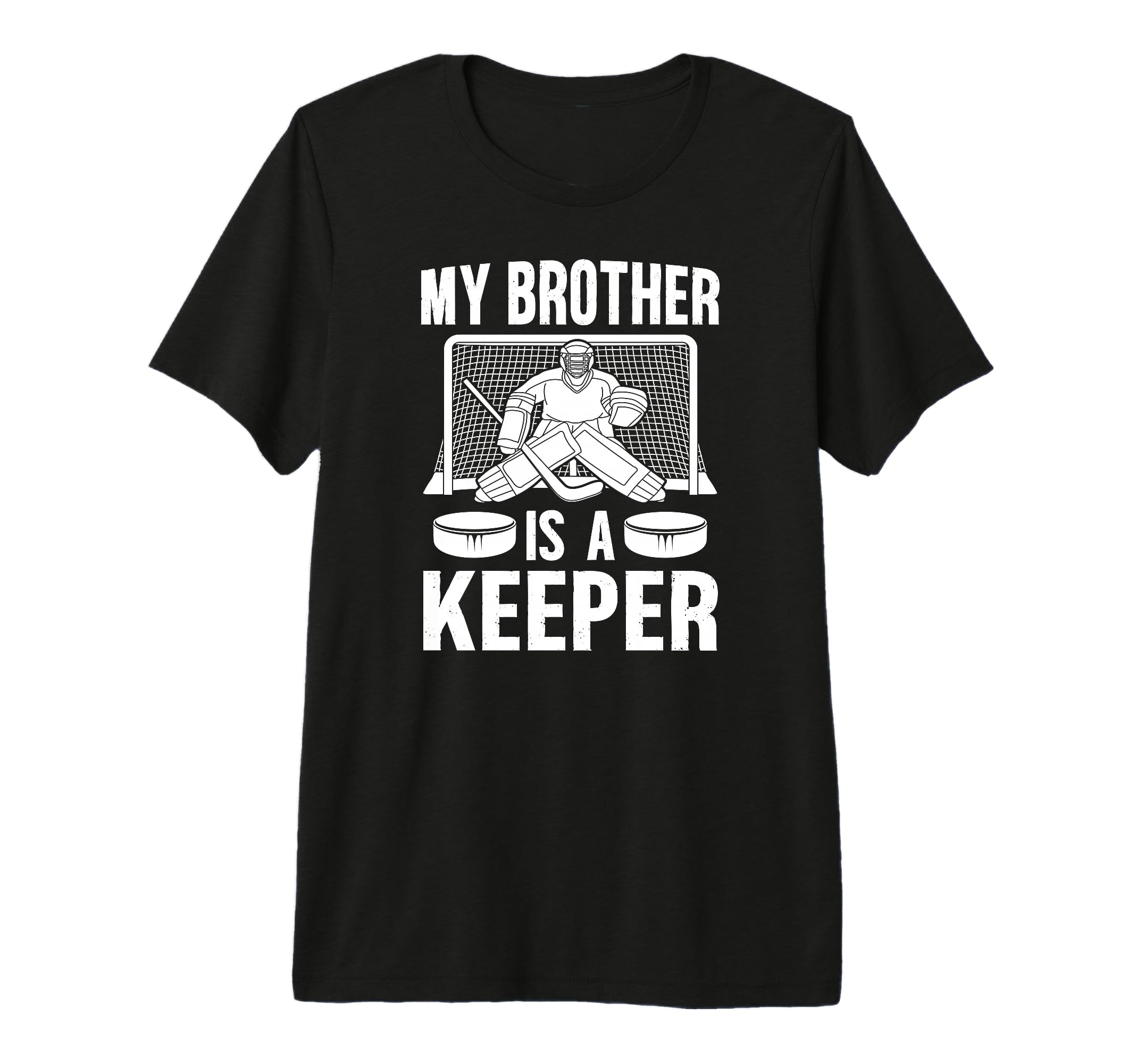 My Brother Is Hockey Keeper Brother Hockey T-Shirt - Graphic Print Unisex