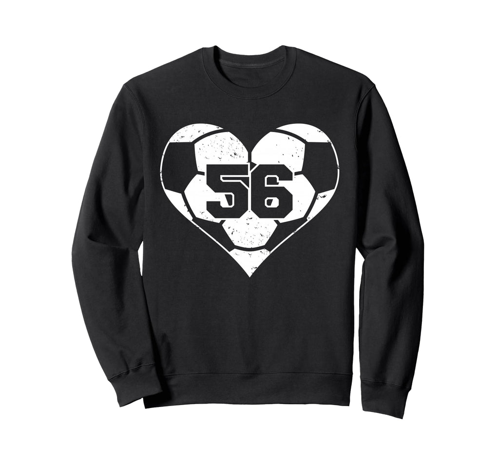 Soccer Heart Number 56 Jersey Sports Sweatshirt - Graphic Print Men Women