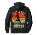 Just Who Loves Soccer Funny Soccer Lover Hoodie - Aesthetic Graphic Unisex