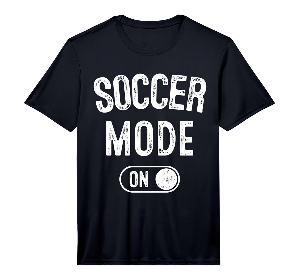 Soccer Mode Funny Striker Gift T-Shirt - Casual Everyday Wear for Adults