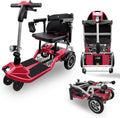 R3b-Mobility Scooters for Seniors Adults Ultra Lightweight Electric Powered Folding 4 Wheel Mobility Scooter with Headlight Cup Holder, Compact & Convenient for Travel Airline Approved, Red