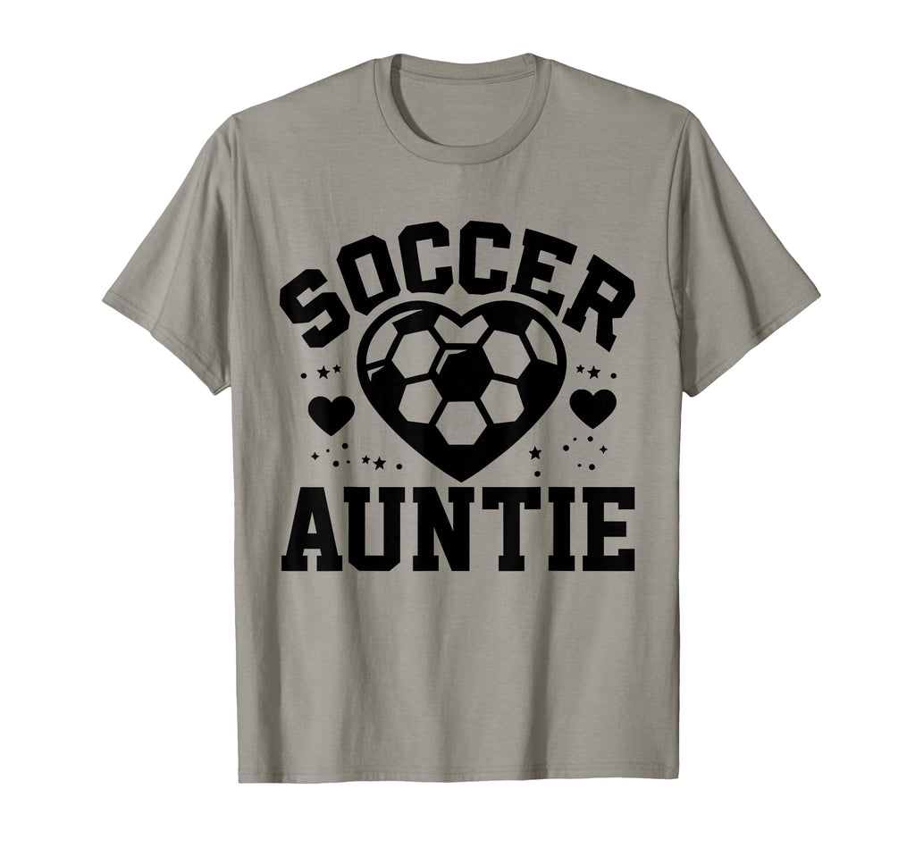 Soccer Auntie Heart Auntie Soccer T-Shirt - Streetwear Style Men Women