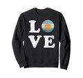 Love Argentina Flag Soccer Ball Sweatshirt - Trendy Graphic Men Women