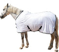 Horse Fly Sheet Equine Summer Sheets, Comfy Mesh Bug and Mosquito Protection Standard Neck - White 72"