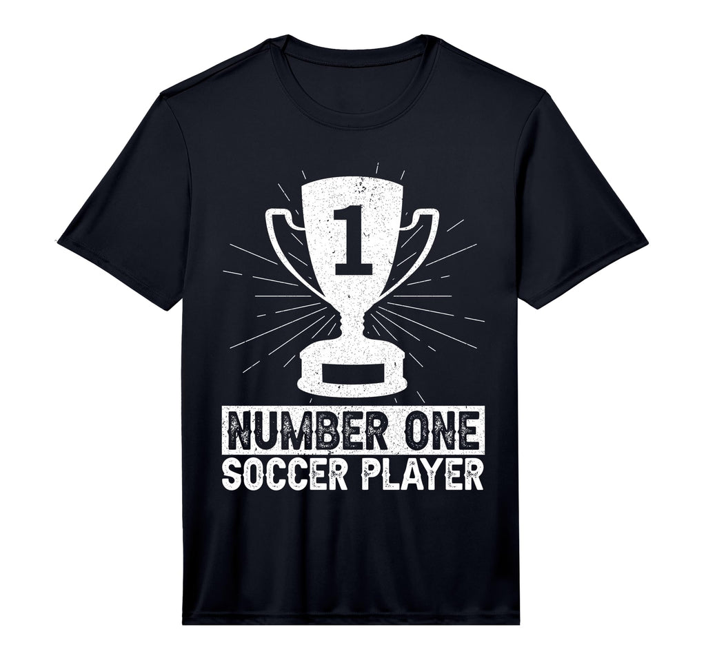 Mens Number One Soccer Player T-Shirt - Fun Novelty Design for Adults