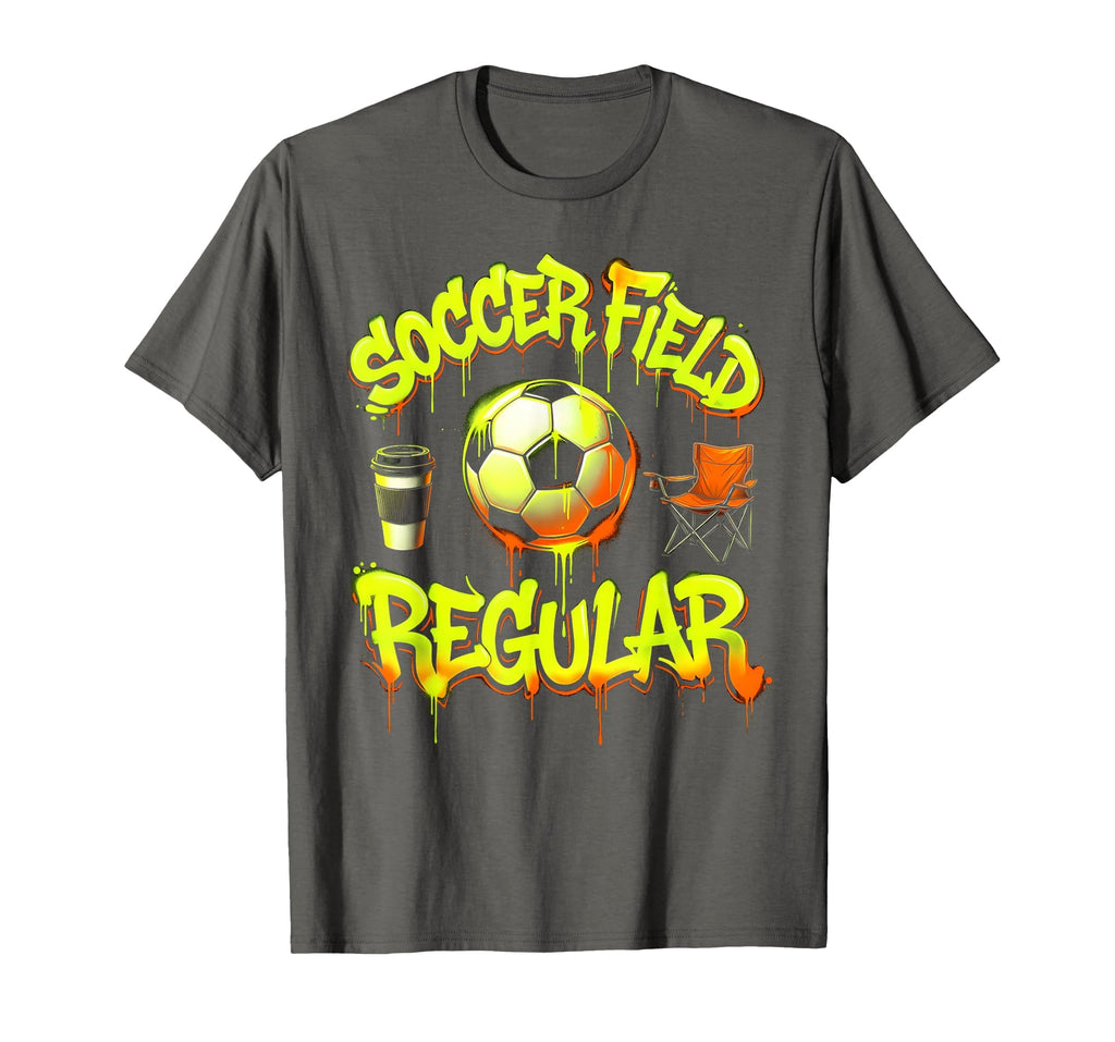Soccer Mom Soccer Field Regular T-Shirt - Minimalist Print Unisex