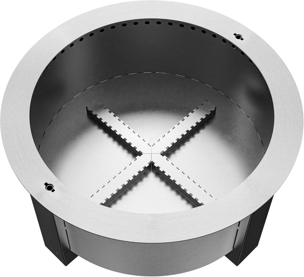 Breeo Smokeless Fire Pit (X Series 30, Corten Steel) | 34.5 inch Smokeless Firepit for Outside | 94 Pounds | Ideal for Families Compatible with Wide Range of Breeo Accessories