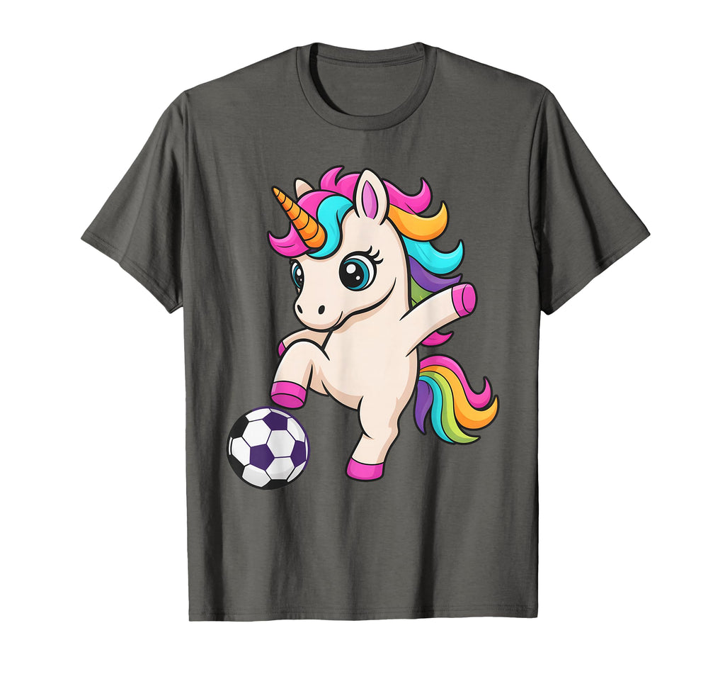 Kawaii Soccer Unicorn Just Who Loves T-Shirt - Unique Graphic Men Women