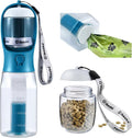 Dog Water Bottle with Food Container & Poop Bag Holder, Travel Water Bowl, Portable Pet Dispenser, Dog Stuff Accessories Items, Puppy Essentials Necessities for Yorkie Chihuahua Walking Hiking