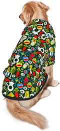 Christmas Green Monster Hoodie,Christmas Cosplay Dog Clothes with Pocket and Hat Winter Clothes Sweaters X-Large