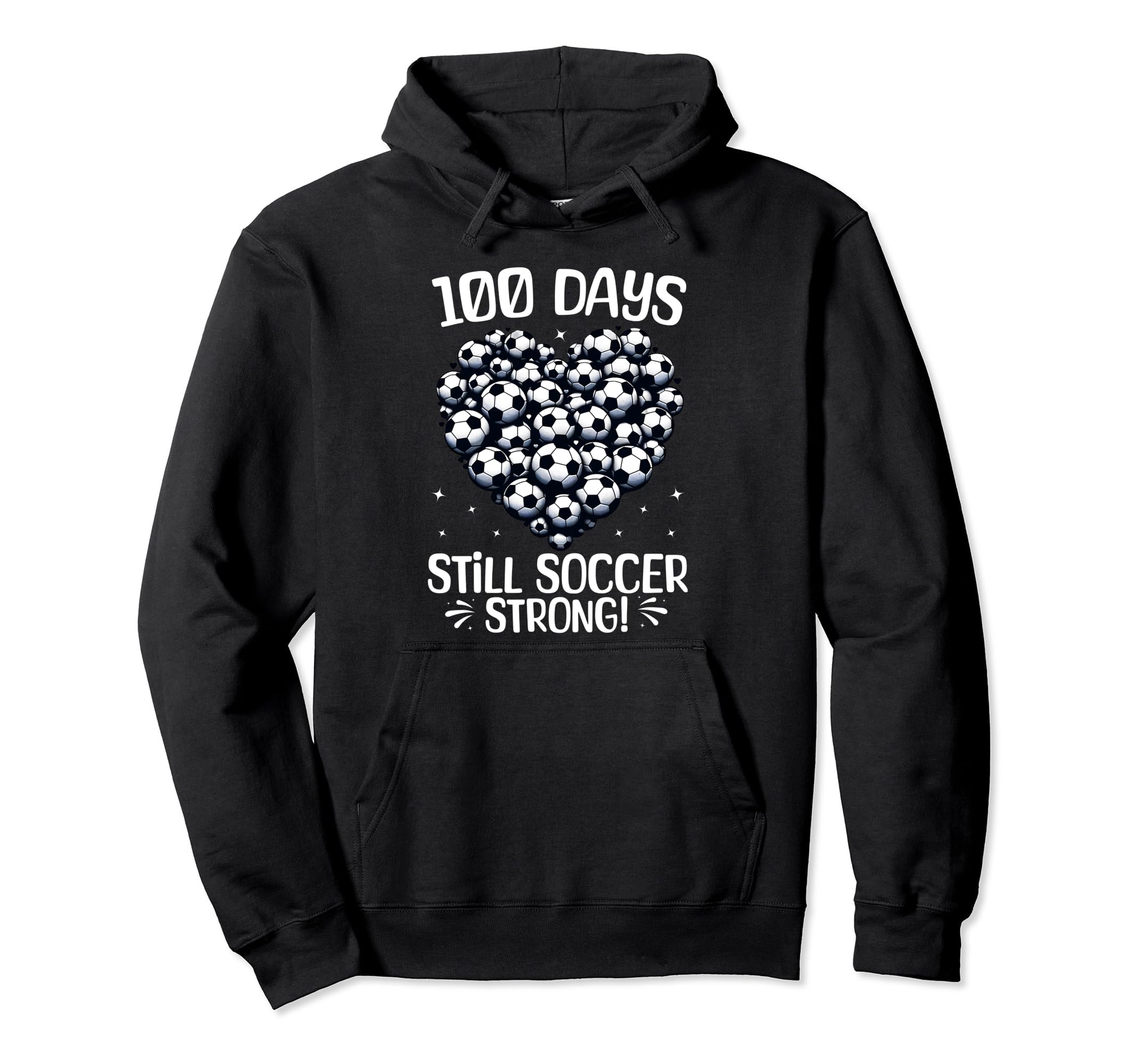 100 Days School Soccer Heart Love Hoodie - Custom Art Print Men Women