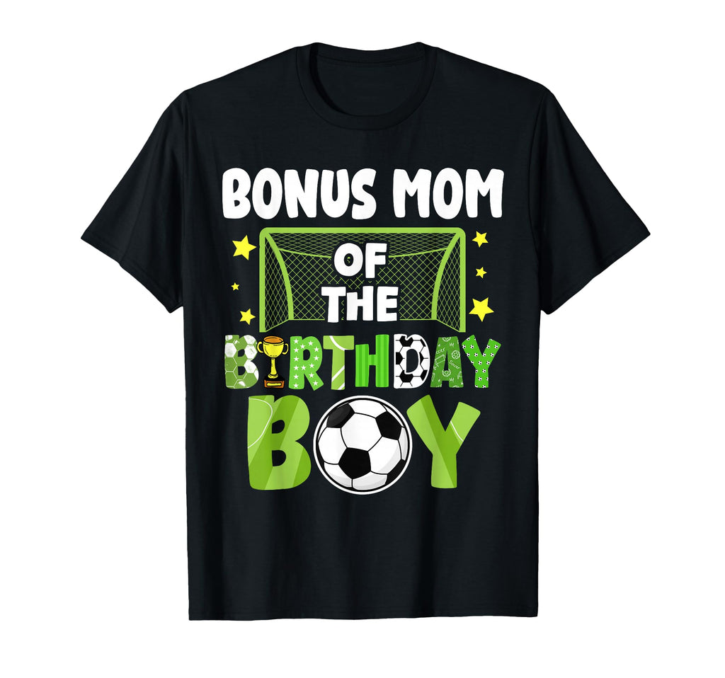 Soccer Bonus Mom Birthday Party T-Shirt - Minimalist Print Men Women