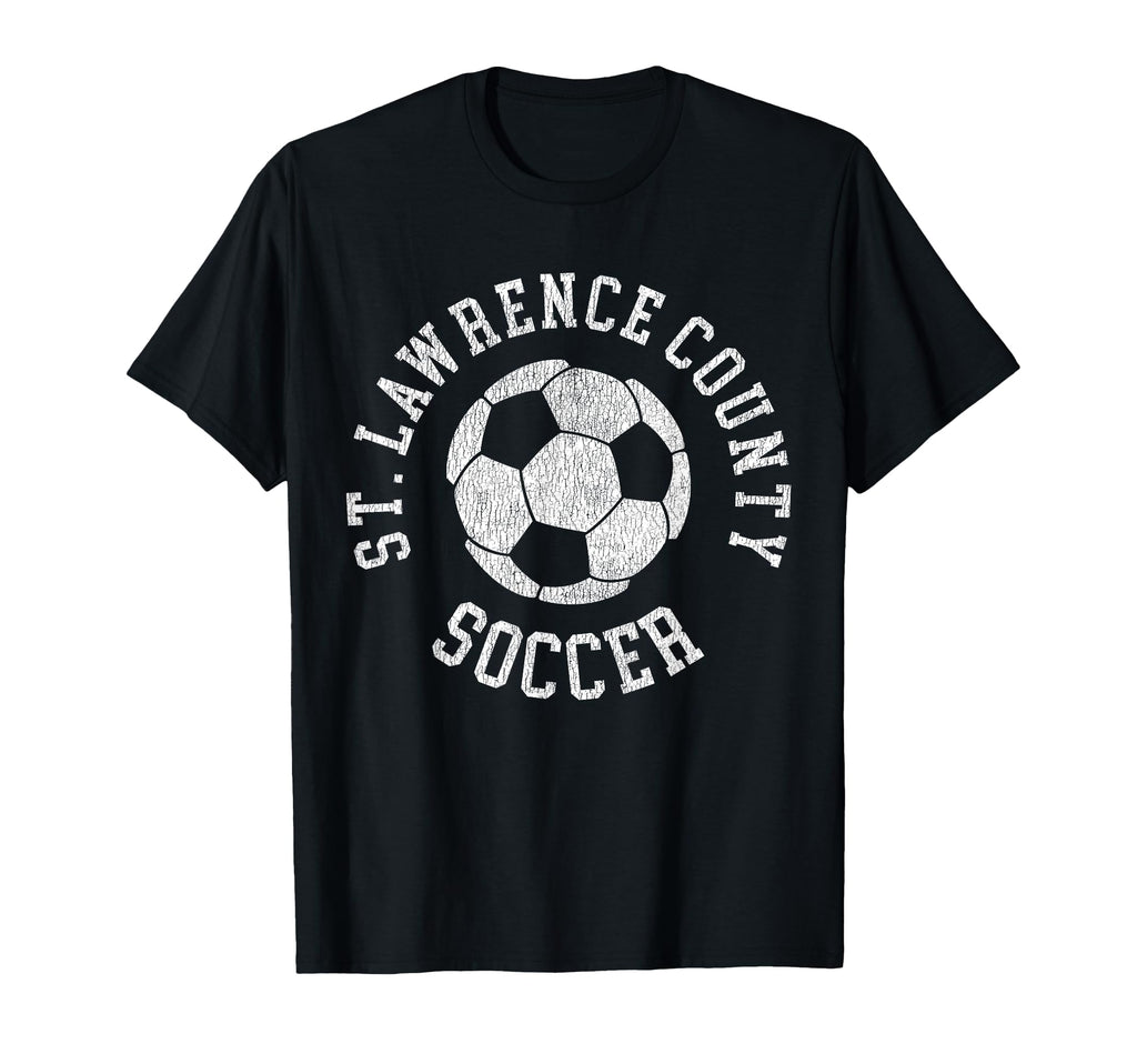 St Lawrence County Soccer Distressed 90S T-Shirt - Unique Graphic Men Women